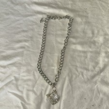 CZ Open Heart Key Lock Charm