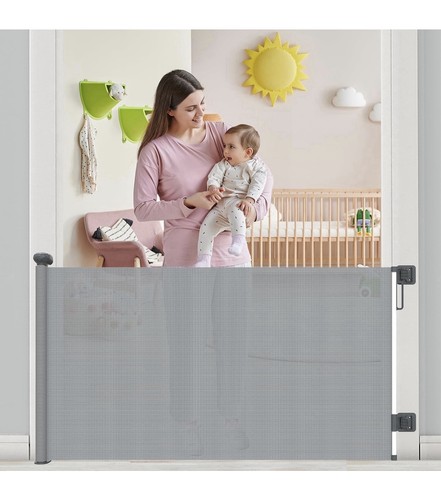 Retractable stair gate - retractable,