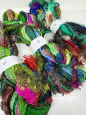 Eyelash Sari Silk Ribbon, Wild