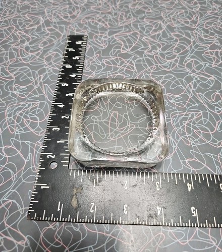 Vintage clear glass open - clear, salt