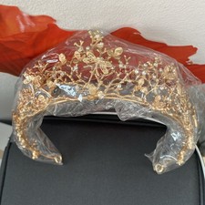 Stunning Rose Gold Dragonfly Metal Crown Tiara Adult Wedding Queen one size 