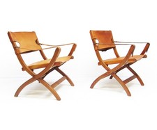 Two 1950s Danish Safari Chairs