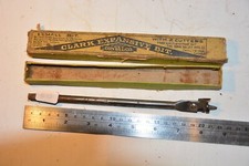 Vintage Expansive Drill Bit Clark Centrebrook Conn USA 1/2" - 7/8" Original Box