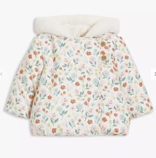 John Lewis Baby Girls Floral Shower Resistant Coat *BNWT*