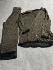 Zara Women’s Knit Trousers/ Cardigan Co Ord Size M