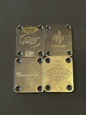 Lot Of 4x Electric Guitar Neck Plates- Hudson, Donner, Burswood & Stagg