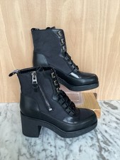 DKNY Toia Lace Up Black Boots