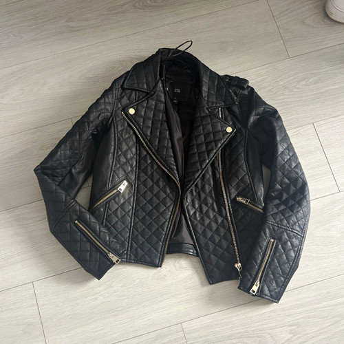 River island black leather - river,