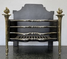 Antique Style Cast Iron Edwardian Open Fire Grate Basket Dog Fireplace (AF361)