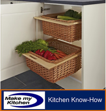 Set of 2 Kitchen Unit Wicker