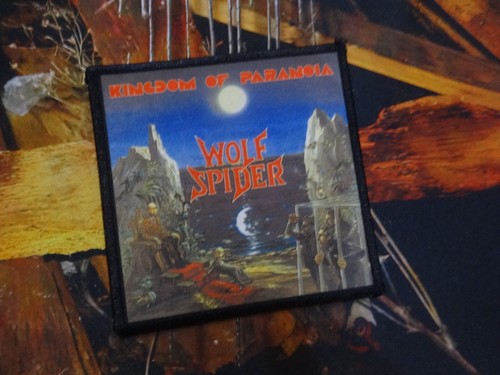 Wolf spider patch - wolf, metal