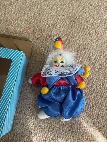 Porcelain clown figure - porcelain,