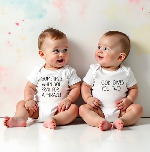 Twin unisex babygrows - unisex,
