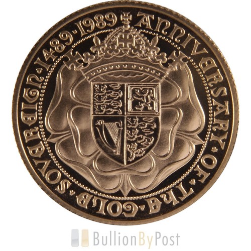 1989 proof gold sovereign coin - proof,