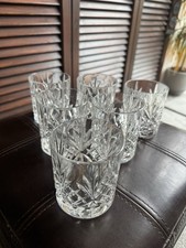6x Cut Crystal Whisky Tumblers