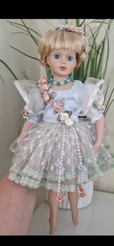 Porcelain ballerina doll - porcelain,