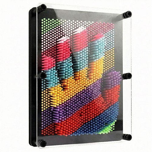 Pin art toy rainbow - art,