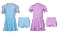 Kids Girls Surf Swimsuit Set Skirt Shorts Beach Bathing Swimming Costume