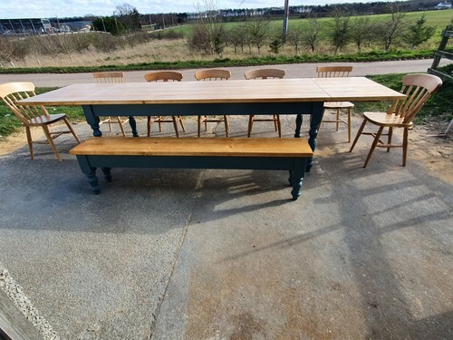 Solid pine extending table - solid,