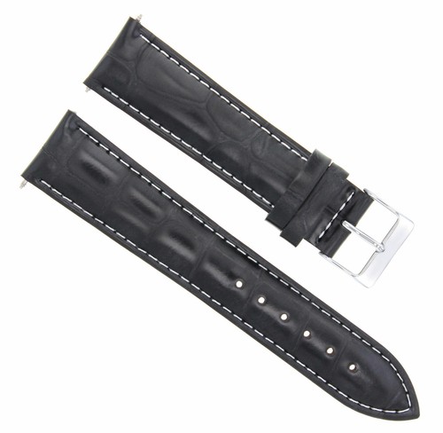 19mm italian leather strap - leather,