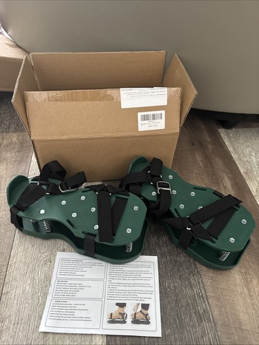 Lawn aerator shoes with - with, double