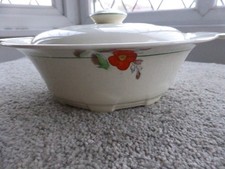 Midwinter Pottery Tureen /Casserole Dish With Lid Floral Pattern Burslem  Used
