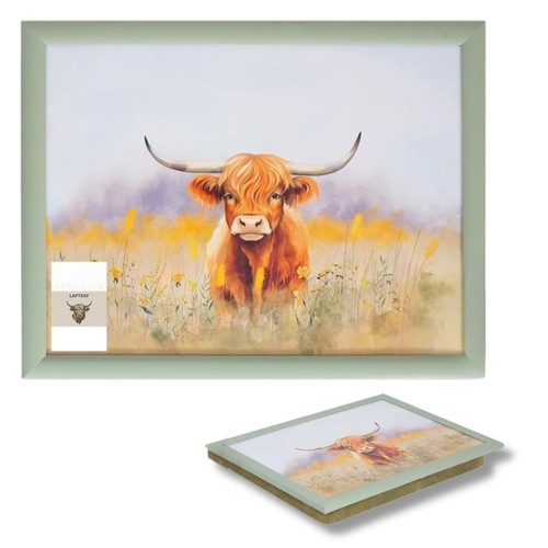 Highland cow cushioned lap - cushioned,