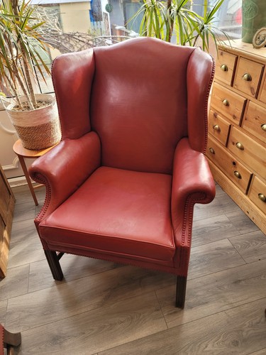 Leather chesterfield armchair - leather,
