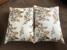 ???2 matching Laura  Ashley Embroidered gold/brown/orange Floral Cushions??