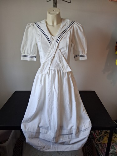 White blue vintage laura - white,