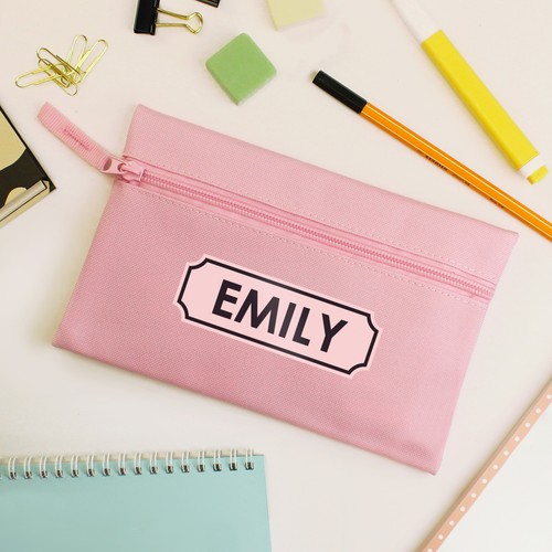 Personalised pink pencil case - pink,
