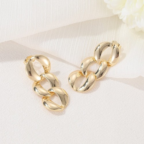 18k gold plated brass stud - 18k,