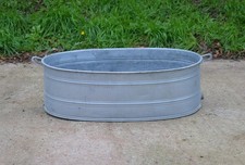 vintage old galvanized bath