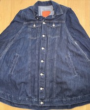 Zara Blue Denim Cape Poncho