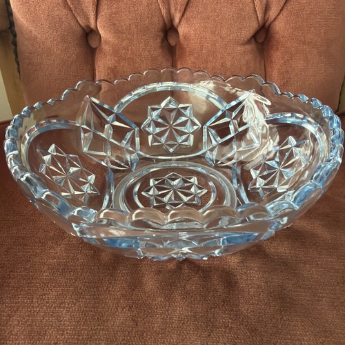 Vintage blue glass footed - glass,