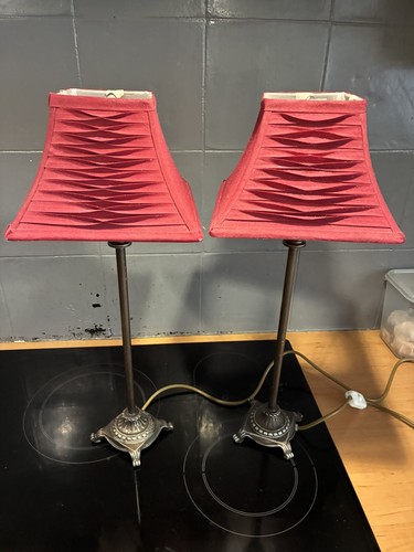 Pair vintage style table lamps - pair,