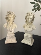 Roman Young Ladies Busts Italian Resin Figurines Ornaments