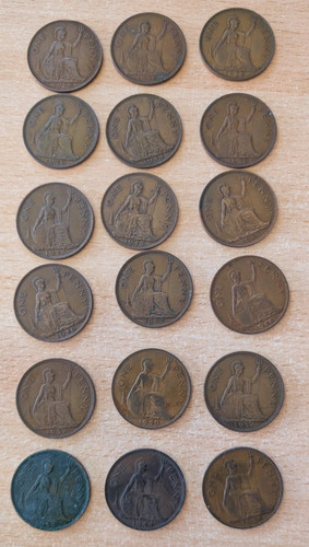 British penny 1937 1949 - 18,