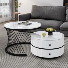 Round Nesting Coffee Table Set