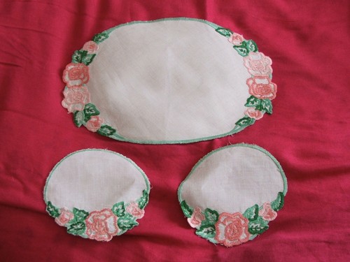 Vintage embroidered linen