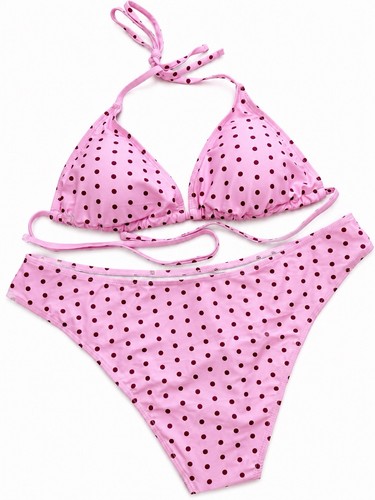 Women polka dot triangle - polka,