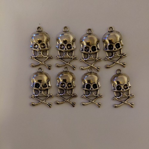 Tibetan silver skull - 8, and