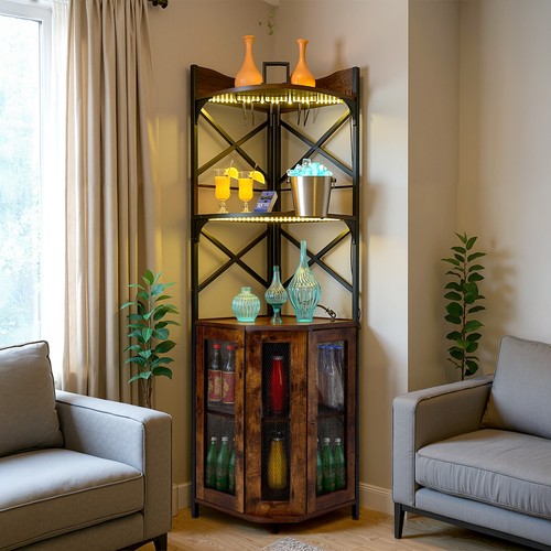 Corner bar cabinet industrial - corner,