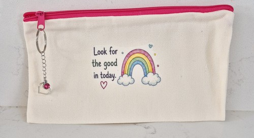 Rainbow pencil case canvas - rainbow,