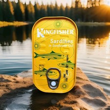 20 x Tin Kingfisher Sardines In Sunflower Oil 120g x10=2400g Sardine BB 2028