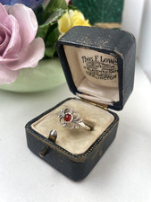 GORGEOUS VINTAGE MODERNIST 925 SOLID STERLING SILVER CARNELIAN AGATE RING SIZE M