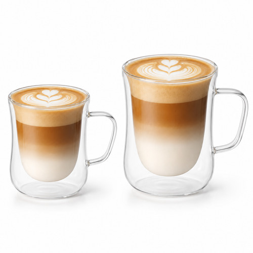 Double walled glass coffee - double,