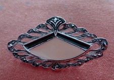 Art Deco Style Brooch Cream