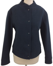 Marks & Spencer Women's Jacket Size 10 Blue Long Sleeve Press Studs Used F1