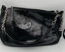 Coccinelle Black Snakeskin Effect Shoulder Handbag & Dust Bag (H13)